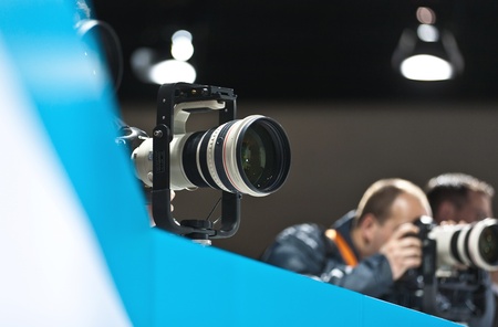 PHOTOKINA, COLOGNE - SEPTEMBER 25: Photokina - World of Imaging, Top Event for the Trade and User, September 25, 2010 in Cologne, Germany.のeditorial素材