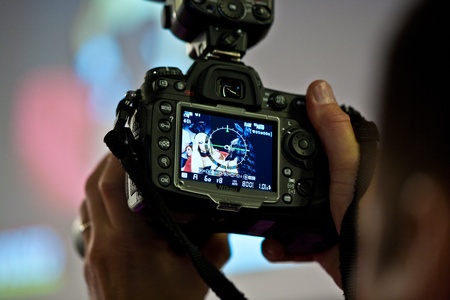 PHOTOKINA, COLOGNE - SEPTEMBER 25: Photokina - World of Imaging, Top Event for the Trade and User, September 25, 2010 in Cologne, Germany.のeditorial素材