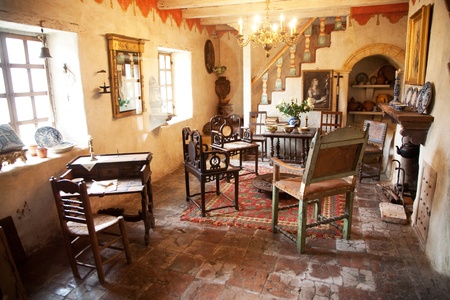 Carmel Mission San Carlos Borromeo , Carmel, california, interior,priors room