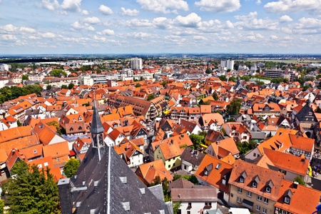 cityview of old historic town of Oberursel, Germany.の写真素材