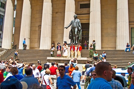 NEW YORK, USA â€“ JULY 9: Ceremony for declaration of independence in old costumes takes place...