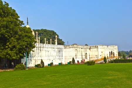 Hammam and Mosque in RED FORT complex in Delhi, India.