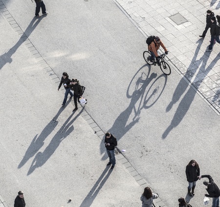 FRANKFURT - GERMANY, MARCH 03: people walk along the Zeil in Midday on March 03,2011 in Frankfurt,...