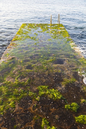 old ladder to the sea from a tourist ressortの写真素材