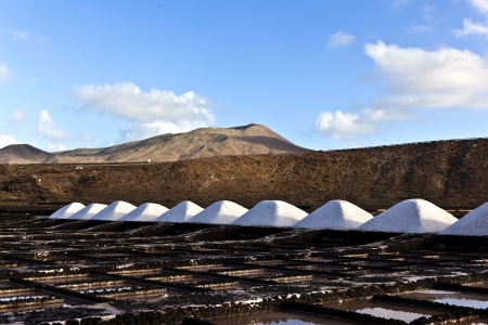 Salt refinery, Saline from Janubio, Lanzarote, Spainの写真素材