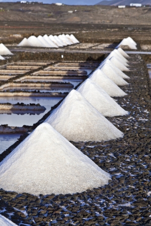 Salt refinery, Saline from Janubio, Lanzarote, Spainの写真素材