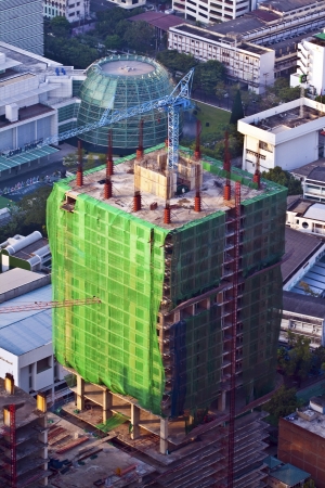 view to the skyline of Bangkok from a skyscraperのeditorial素材