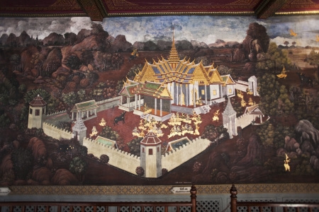 famous wall paintings in  the inner Grand Palaceのeditorial素材
