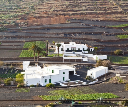 farmhouse in rural hilly area in Lanzaroteのeditorial素材