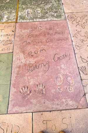 LOS ANGELES - JUNE 26:  handprints in Hollywood Boulevard on June 26,2012 in Los Angeles. There are nearly 200 celebrity handprints in the concrete of Chinese Theatre's forecourt.のeditorial素材