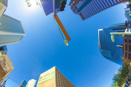 PHOENIX, USA - JUNE 14: perspective of skyscrapers corner San Carlos Monroe street on June 14,2012 in Phoenix, Arizona. The famous San Carlos was inaugurated in 1927.のeditorial素材