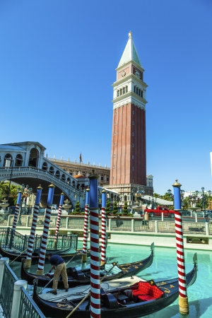 lAS VEGAS - JUNE 15: The Venetian Resort Hotel & Casino on June 15, 2012. The resort opened on May 3, 1999 with flutter of white doves, sounding trumpets, singing gondoliers and actress Sophia Loren.のeditorial素材