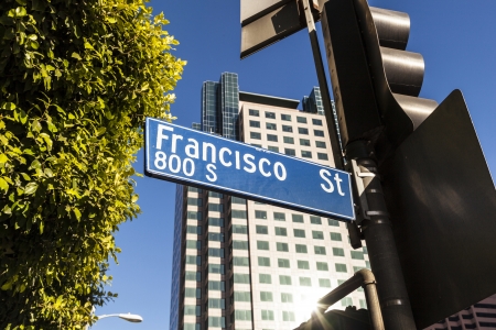 street sign Francisco street in Hollywood