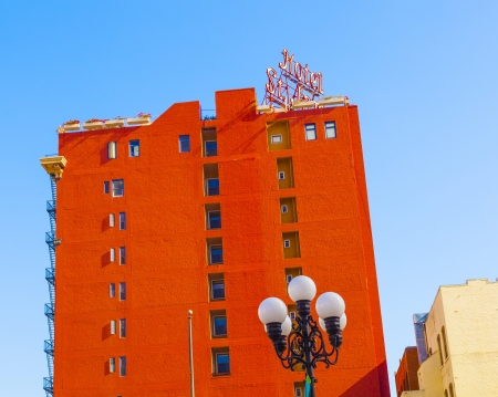 SAN DIEGO, USA - JUNE 11: facade of historic hotel St. James on June 11, 2012 in San Diego, USA. Built in 1913 by the late Henry Harms Preibisius, the  hostelry was the tallest building in San Diego.のeditorial素材
