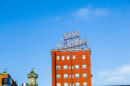 SAN DIEGO, USA - JUNE 11: facade of historic hotel St. James on June 11, 2012 in San Diego, USA. Built in 1913 by the late Henry Harms Preibisius, the  hostelry was the tallest building in San Diego.のeditorial素材