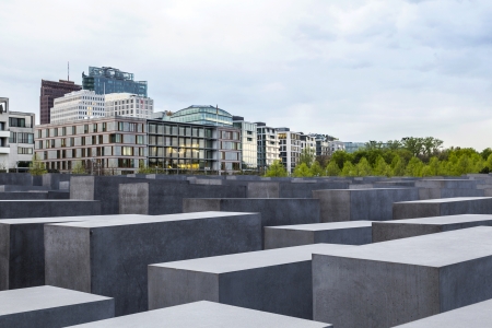 The Denkmal fur die Juden ermordeten Europe (Memorial to the Murdered Jews of Europe), also known as Holocaust-Memorial Mahnmal at Berlin, Germanyのeditorial素材