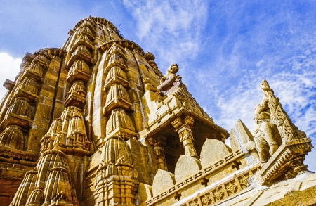 jain temples of jaisalmer in rajasthan state in indiaの写真素材