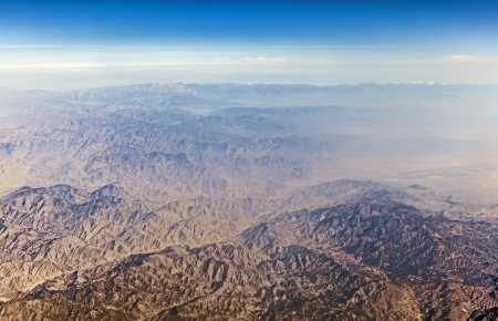 The Baba Mountain range of the Hindu Kush between Kabul and Kandahar in Afghanistanの写真素材