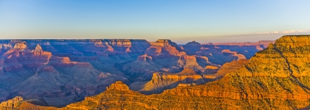Grand Canyon at Mathers point in sunset lightの写真素材