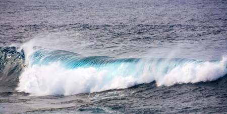 huge waves in the ocean near Los Hervideros, Lanzarote