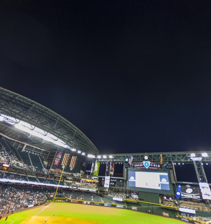 PHOENIX, USA - JUNE 8: football game Arizona Diamondbacks versus Oakland Athletics on June 8, 2012 in Phoenix, AZ, USA. The Diamondbacks won the game 9 to 8.のeditorial素材
