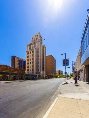 PHOENIX, USA - JUNE 14: famous Art Deco Luhrs Tower on June 14,2012 in Phoenix, AZ, USA. Built in 1929 by George Luhrs the tower reaches a height of 185 ft .のeditorial素材