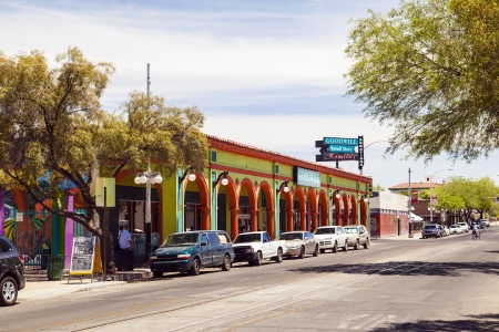 TUCSON, USA - June 12: in the old city on June 16,2012 in TUCSON, USA. In 1775 the fort   Presidio San Agustin del Tucson was founded. Nowadays Tucson is the second biggest town in Arizona with 520 tsd inhabitants.のeditorial素材