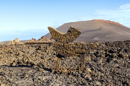 Timanfaya National Park in Lanzarote, Canary Islands, Spainのeditorial素材