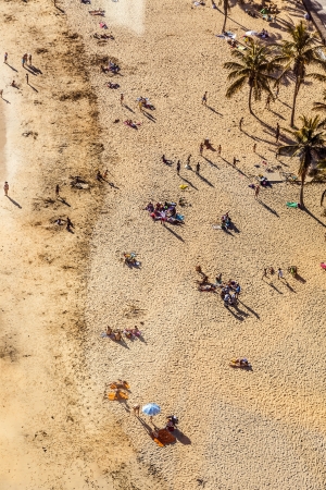 people enjoy the beautiful beach in Arrecife