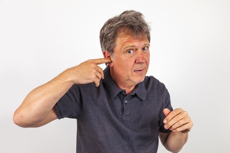 portrait of gesturing death handsome manの写真素材