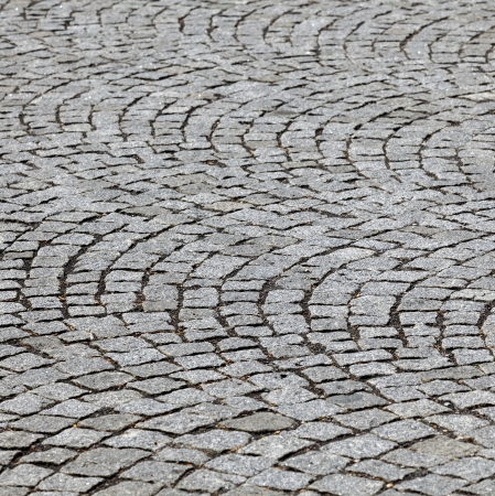 black cobblestone road backgroundの写真素材