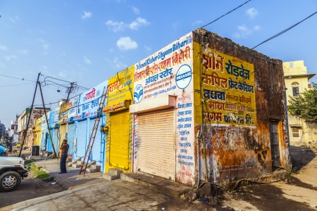JAIPUR, INDIA - OCTOBER 12  closed shops on Friday at 8am on October 19, 2012 in Jaipur, India  For Hindi people, Friday is the holy day of rest のeditorial素材