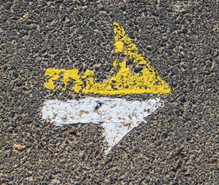 arrow on a paveway for orientation