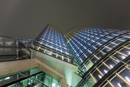 Vienna, Austria - April 22, 2009: facade of uniqa tower in Vienna, Austria. The building received...