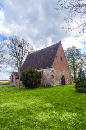 old church of Netzelkow made of bricksの写真素材