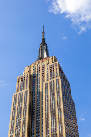 NEW YORK - USA, JULY 11, 2010: facade of Empire State Building  in New York City. After the terrorist attack on 9/11/01, this is the tallest building in New York and 3rd in USA.のeditorial素材