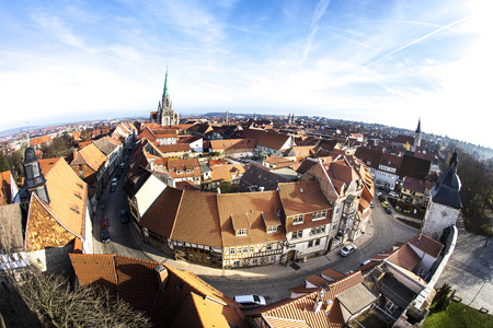 view over old town of Muelhausen, Germanyのeditorial素材
