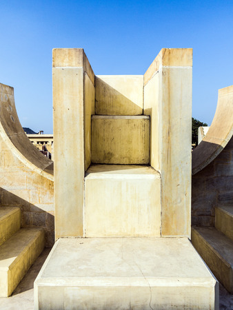 Astronomical instrument at Jantar Mantar observatory - Jaipur, Rajasthan, Indiaの写真素材