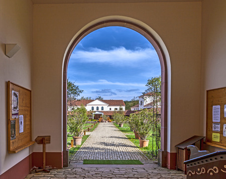 BORG, GERMANY - APRIL 29, 2013: reconstruction of roman villa in Borg, Germany. In 1994 the decision was taken to reconstruct the entire site in line with the discoveries made during excavation work.のeditorial素材