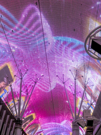 LAS VEGAS, USA - MARCH 23, 2014 : The Fremont Street Experience in Las Vegas, Nevada. The Fremont Street Experience is a pedestrian mall and attraction in downtown Las Vegasのeditorial素材