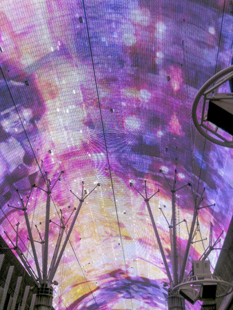 LAS VEGAS, USA - MARCH 23, 2014 : The Fremont Street Experience in Las Vegas, Nevada. The Fremont Street Experience is a pedestrian mall and attraction in downtown Las Vegasのeditorial素材