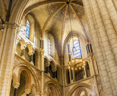 LIMBURG, GERMANY - NOV 22, 2009: famous gothic dome from inside in Limburg, Germany. The first...