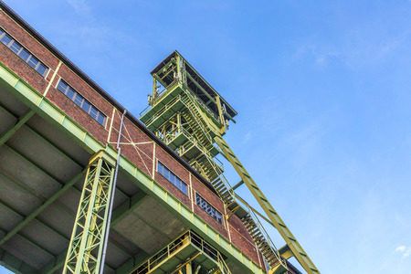 WILLROTH, GERMANY - SEP 19, 2014: famous industry monument Grube Georg in Willroth, Gerany. The mine was closed in 1965 and serves as museum nowadays.のeditorial素材