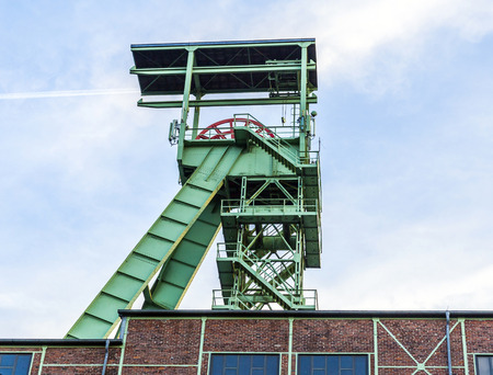 WILLROTH, GERMANY - SEP 19, 2014: famous industry monument Grube Georg in Willroth, Gerany. The mine was closed in 1965 and serves as museum nowadays.のeditorial素材