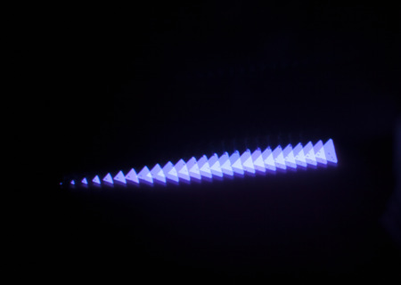 abstract pattern of light points in a rowの写真素材