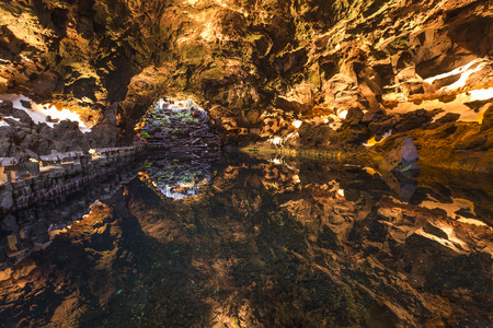 cave Jameos del Agua, Lanzarote, Canary Islands, Spainの写真素材