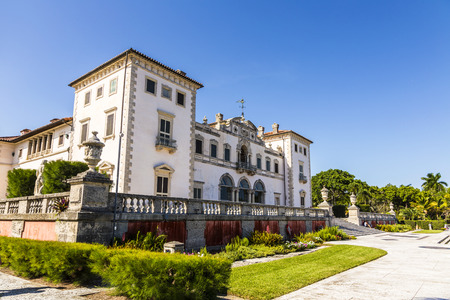 Vizcaya, Floridas grandest residence, once belongs to millionaire industrialist James Deering, is in downtown Miami, Florida, USA.のeditorial素材