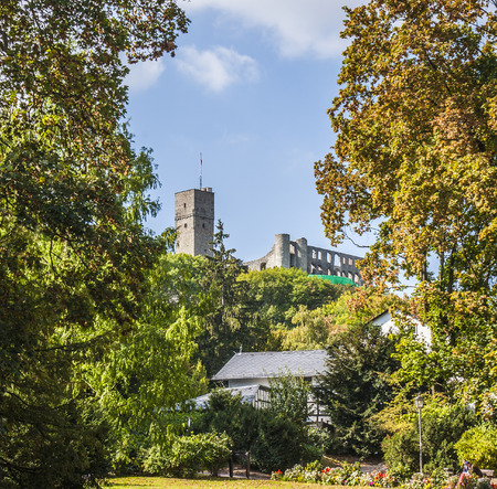 old medieval castle in Koenigstein under blue skyのeditorial素材