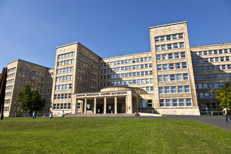 FRANKFURT, GERMANY - SEP 25, 2011: famous IG farben house in Frankfurt Germany. The house was used as headquarter of the US Army, nowadays as University.のeditorial素材