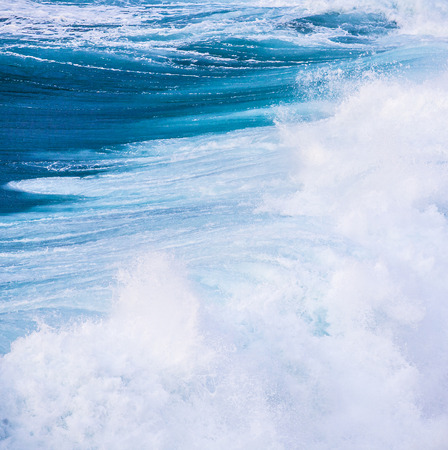beautiful blue high waves of the atlantic oceanの写真素材